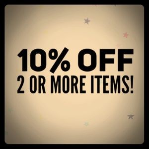 10% off 2 or more items when you bundle!
